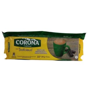 CHOCOLATE CORONA TRADICIONAL - PASTILLA INDIVIDUALES - 500 GRAMOS